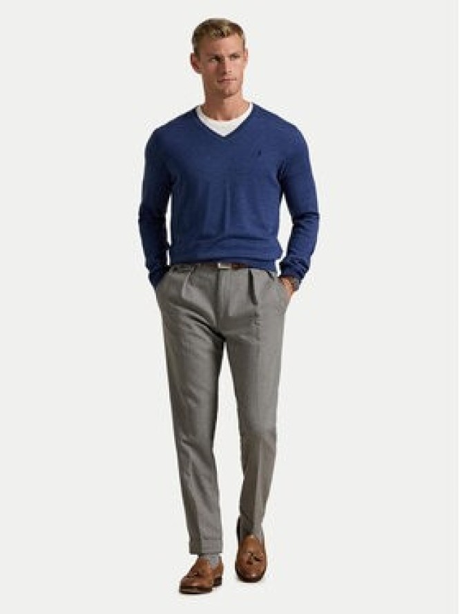 Polo Ralph Lauren Sweter 710946142006 Granatowy Slim Fit