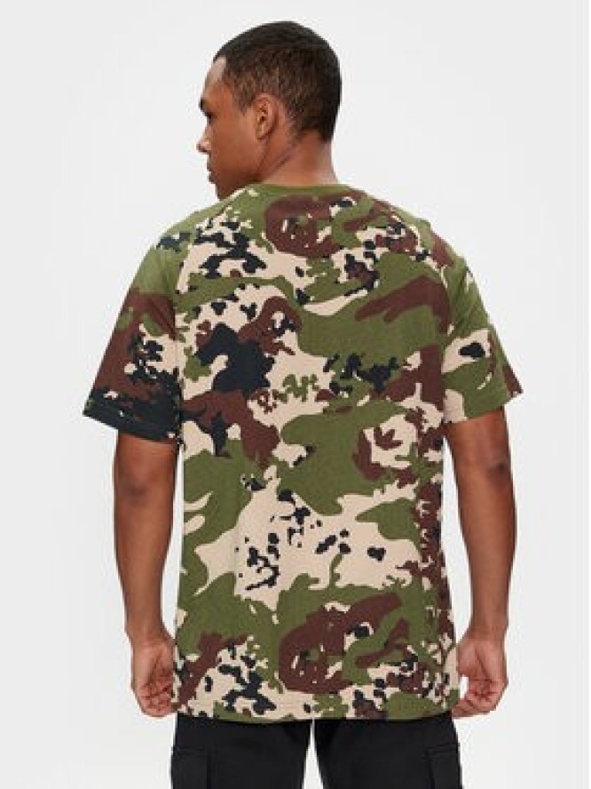 adidas T-Shirt Camo IS0215 Zielony Regular Fit
