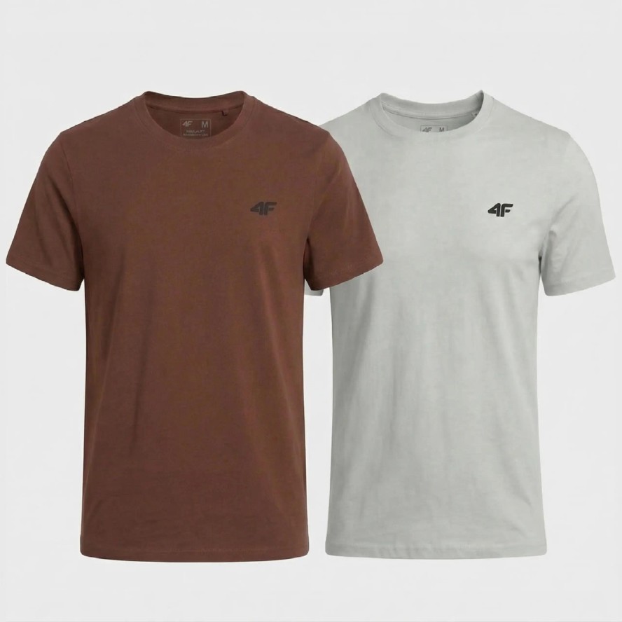 KOSZULKA MĘSKA LIMITOWANA 4F T-SHIRT KOMPLET ZESTAW 2 SZTUKI S M3948 SS26