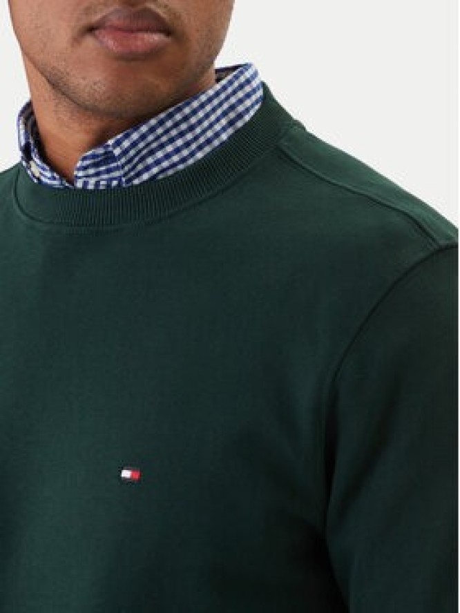 Tommy Hilfiger Bluza Essential MW0MW37237 Zielony Regular Fit