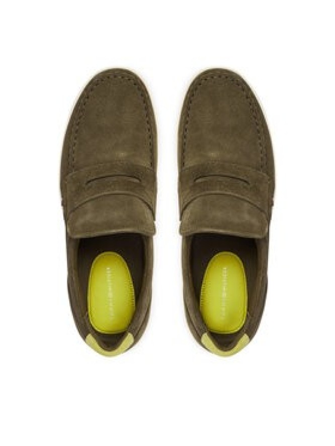 Tommy Hilfiger Półbuty Modern Light Hybrid Suede LoaferFM0FM05786 Zielony