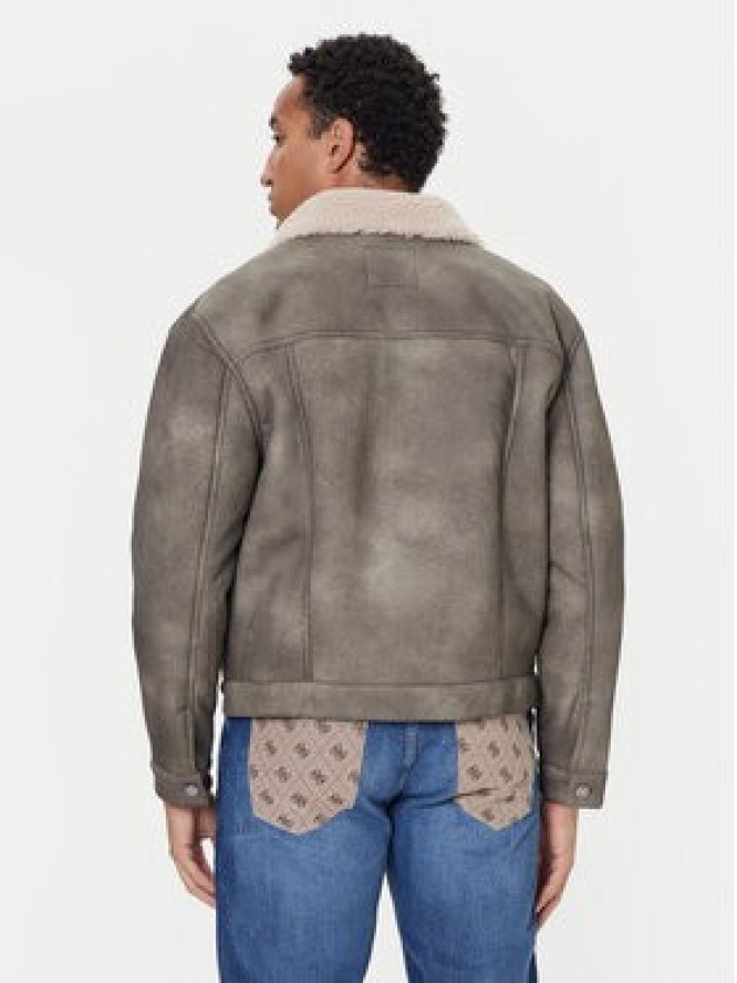 Guess Kurtka z imitacji skóry M5BL0I W2500 Brązowy Regular Fit