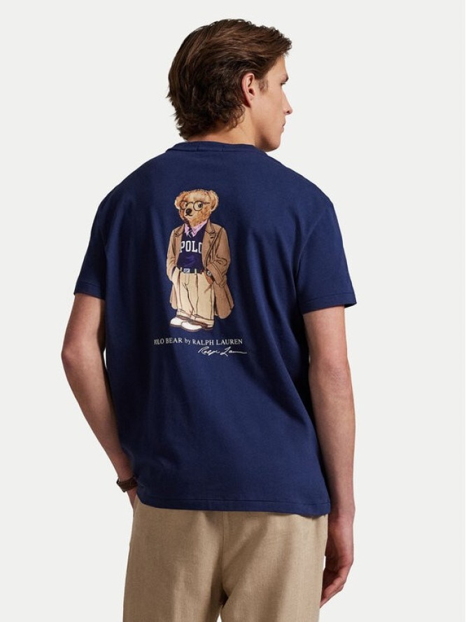 Polo Ralph Lauren T-Shirt 710974585001 Granatowy Custom Slim Fit