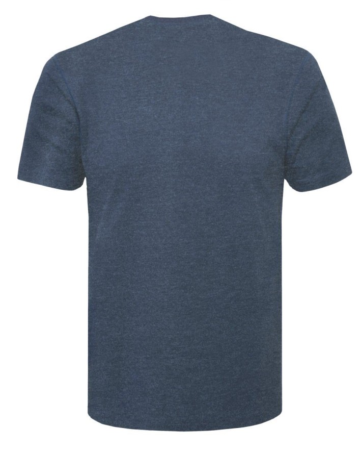 Klasyczny, Prosty T-Shirt - Pako Jeans - Granatowy Melanż