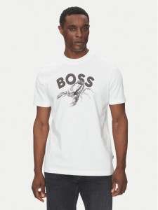 BOSS T-Shirt Te_Bossfish 50539196 Biały Regular Fit