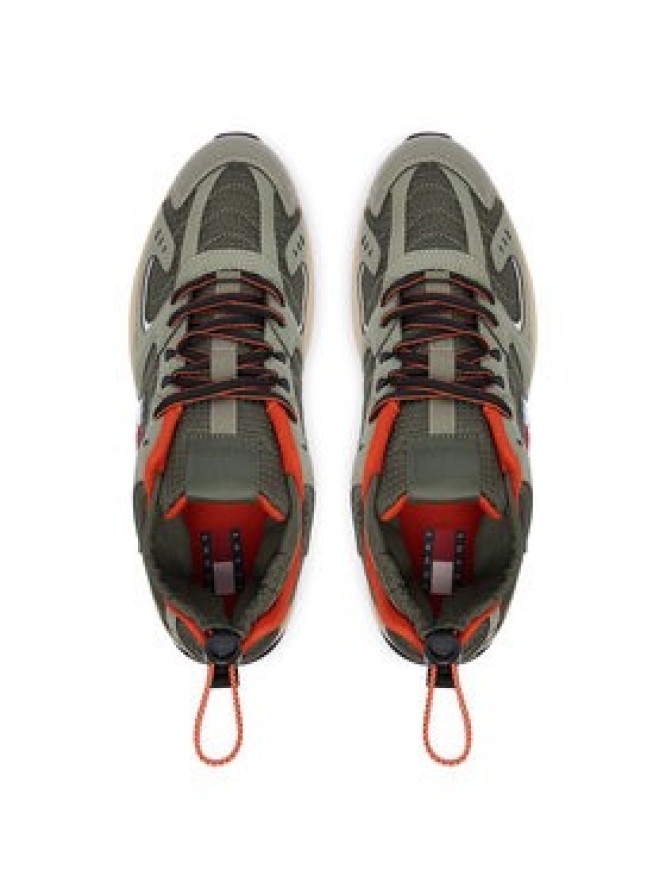 Tommy Jeans Sneakersy Tjm Runner Mix Material EM0EM01620 Khaki