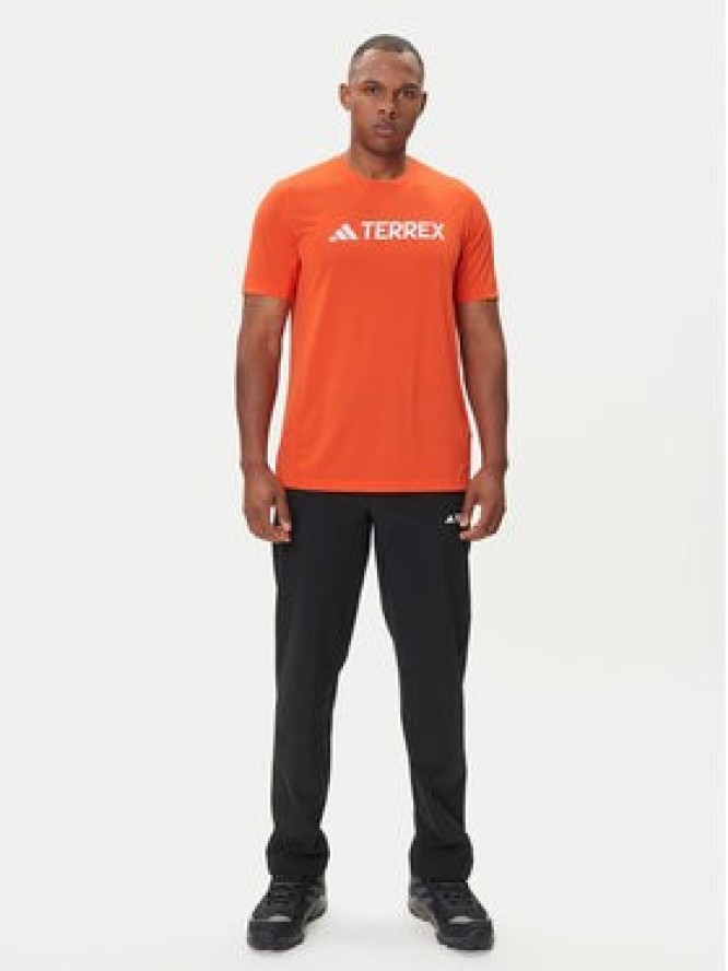 adidas T-Shirt Terrex Multi Climacool Logo Tech JI9236 Pomarańczowy Regular Fit