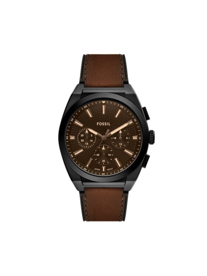 Fossil Zegarek Everett FS6108 Brązowy