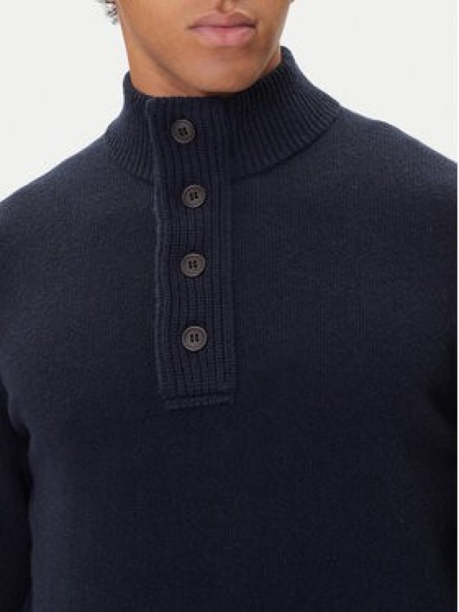 Barbour Sweter Patch Half Zip MKN0585NY91 Granatowy Regular Fit
