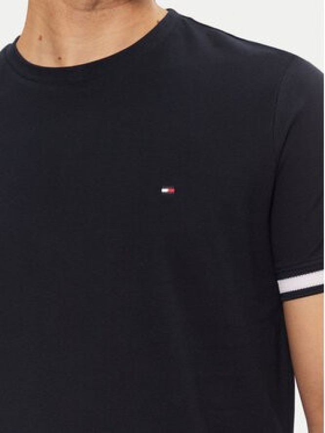 Tommy Hilfiger T-Shirt Global Stripe MW0MW38078 Granatowy Regular Fit