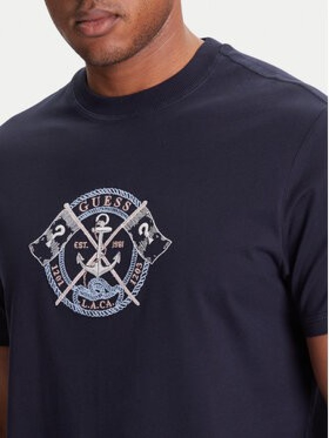 Guess T-Shirt M5YI62 K8FQ4 Granatowy Regular Fit