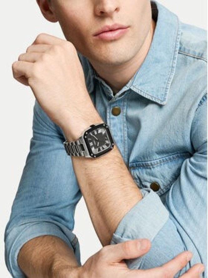 Fossil Zegarek Crosby FS6122 Srebrny