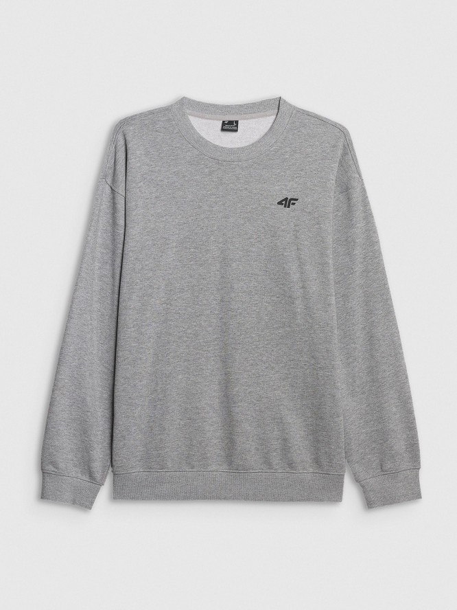 4F Bluza dresowa nierozpinana bez kaptura męska - szara XXL