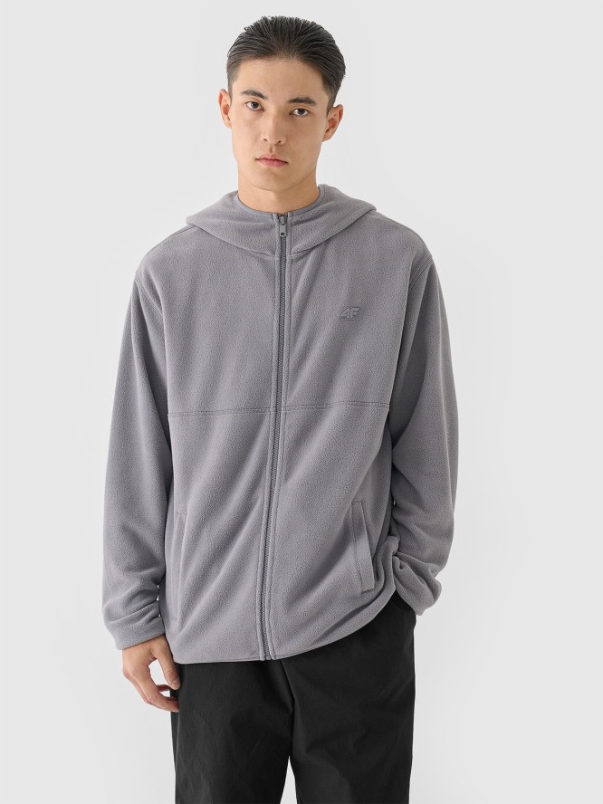 4F Polar regular z kapturem męski - szary L