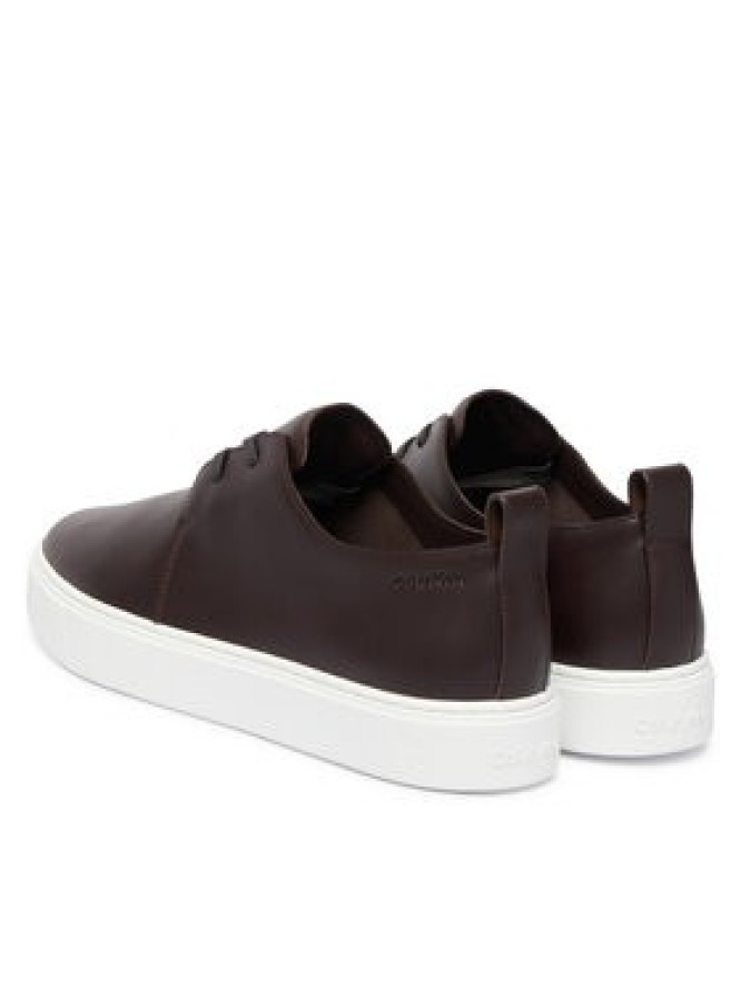 Calvin Klein Sneakersy Hybrid Clean Cup Derby Lth HM0HM02011 Bordowy