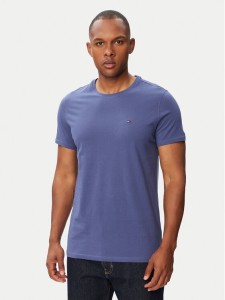 Tommy Jeans T-Shirt Jersey DM0DM04411 Niebieski Regular Fit