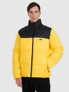 4F Kurtka puchowa z wypełnieniem syntetycznym męska - żółta L
