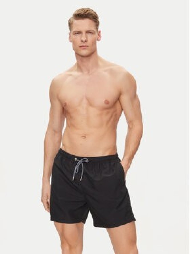 HOM Szorty kąpielowe 402537 Czarny Regular Fit