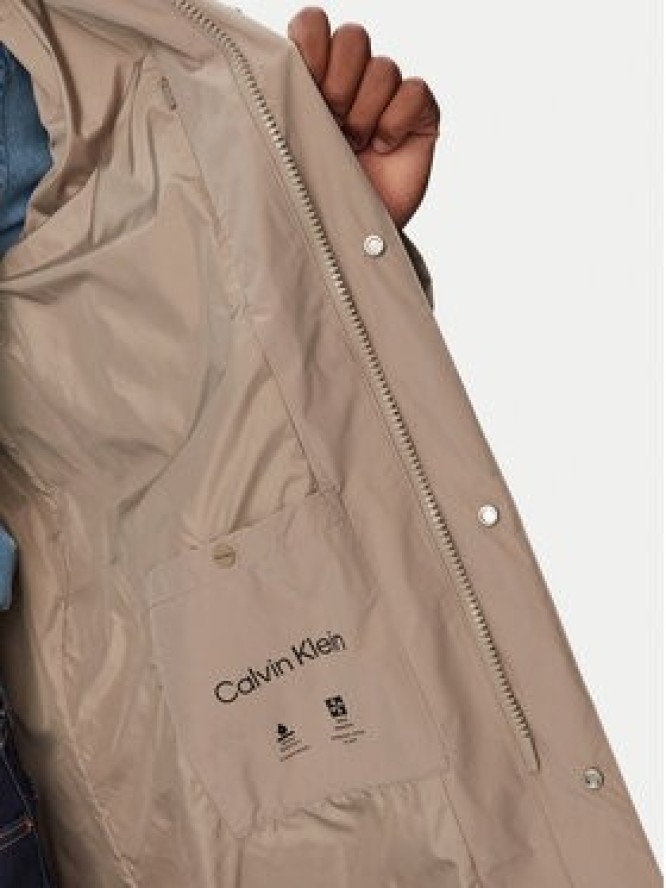 Calvin Klein Jeans Płaszcz przejściowy LV04LG505G Beżowy ciemny Regular Fit