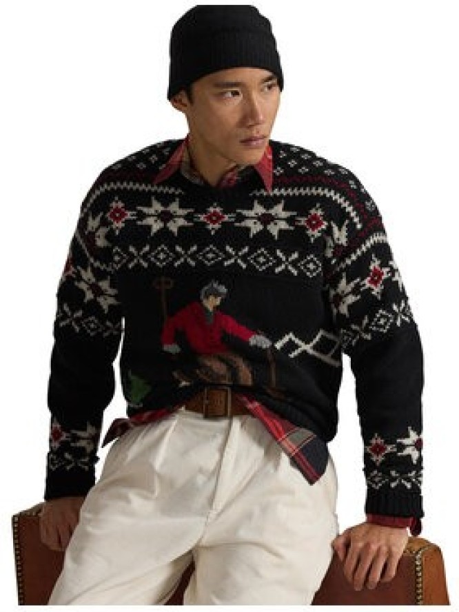 Polo Ralph Lauren Sweter 710982259001 Czarny Regular Fit