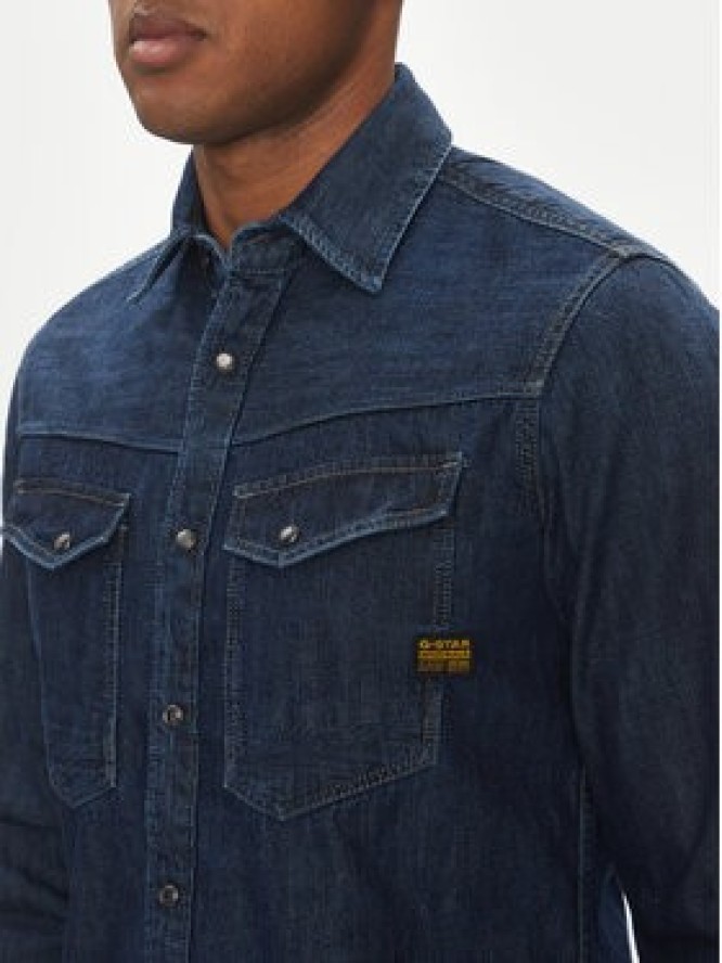 G-Star Raw Koszula jeansowa Dakota D23616-D252 Granatowy Slim Fit