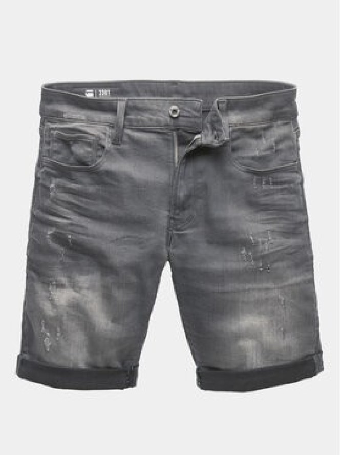 G-Star Raw Szorty jeansowe 3301 D10481-6132 Szary Slim Fit