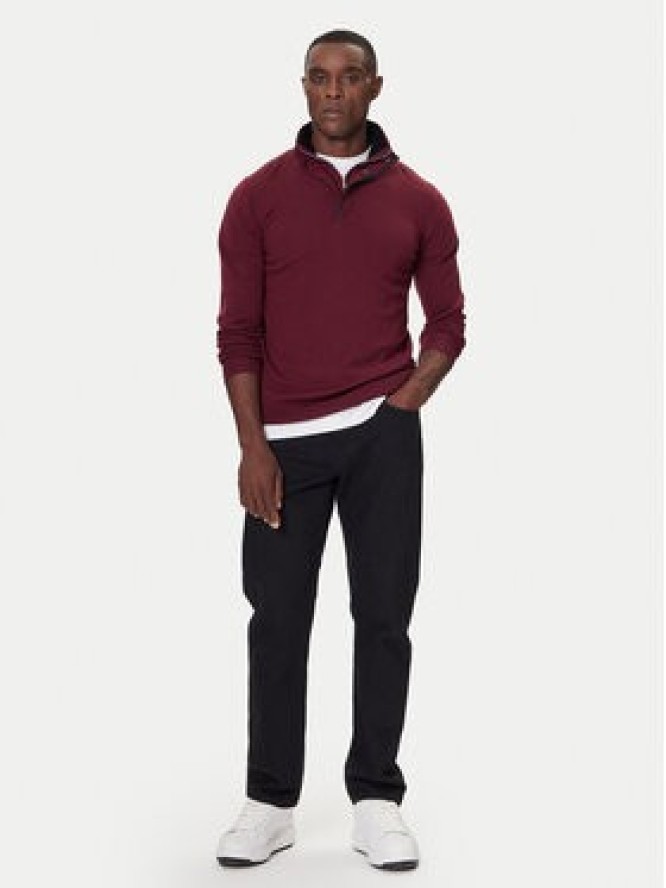 KARL LAGERFELD Sweter 655005 554399 Bordowy Slim Fit