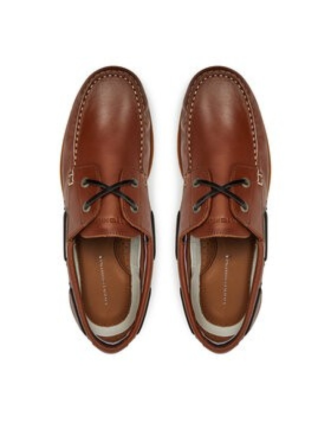 Tommy Hilfiger Półbuty Th Boat Shoe Core Lth FM0FM05569 Brązowy