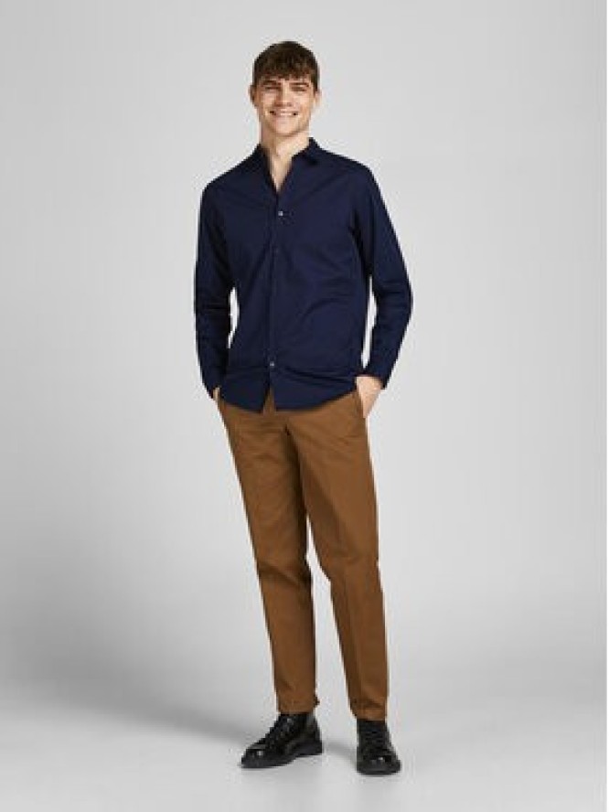 Jack & Jones Koszula 12201905 Granatowy Slim Fit