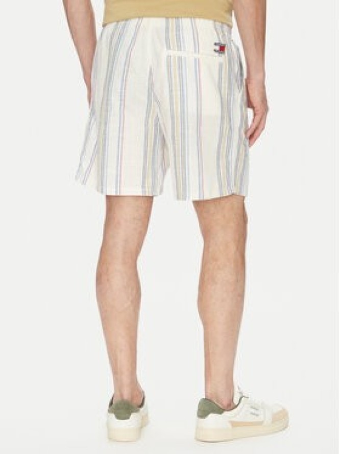 Tommy Jeans Szorty materiałowe DM0DM21948 Écru Regular Fit