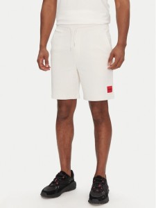 HUGO Szorty sportowe Diz222 50466196 Écru Regular Fit