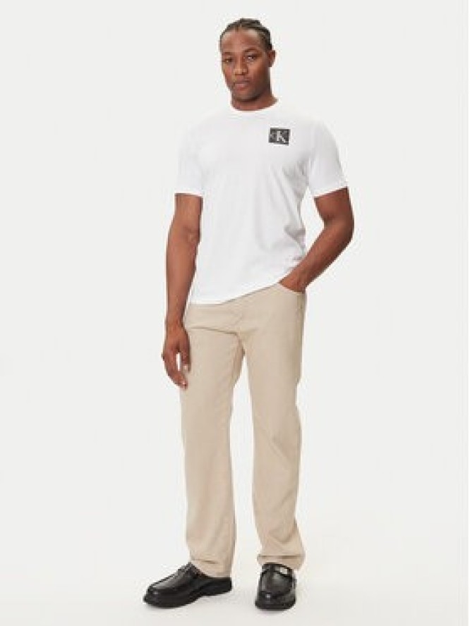 Calvin Klein Jeans T-Shirt Gradient Monogram LV04RC859G Biały Regular Fit