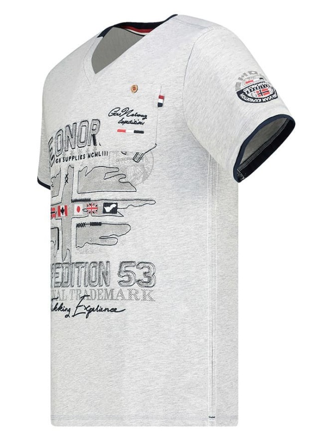 Geographical Norway Koszulka w kolorze szarym rozmiar: S