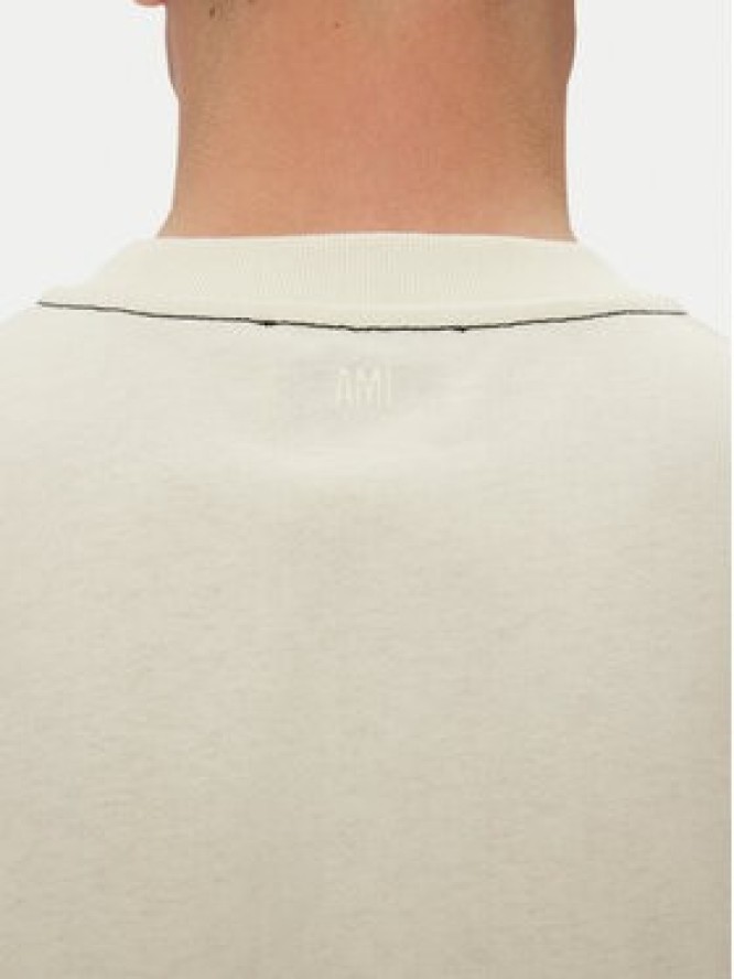 AMI Paris T-Shirt HTS029.JE0118 Beżowy Regular Fit