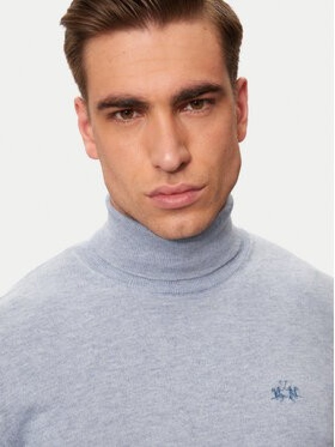 La Martina Golf ZMS019 YW091 Niebieski Regular Fit