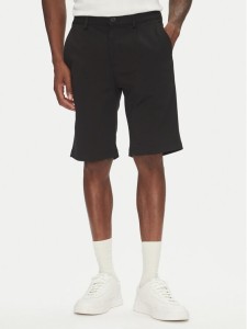 Lindbergh Szorty materiałowe 30-506062 Czarny Regular Fit