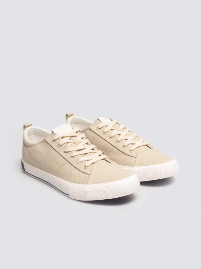sneakersy męskie niskie beżowe tt174293 801