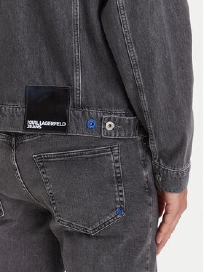 Karl Lagerfeld Jeans Kurtka jeansowa A3M14062 Szary Regular Fit