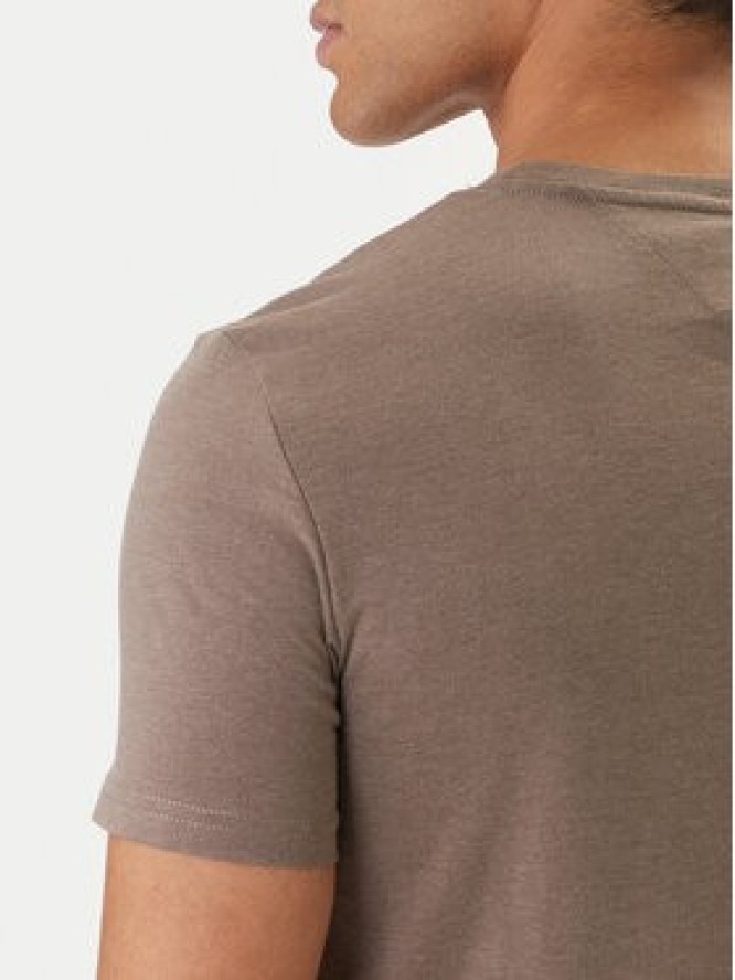 Tommy Jeans T-Shirt DM0DM20363 Beżowy Slim Fit
