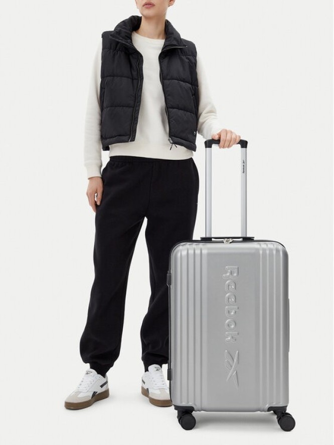 Reebok Walizka średnia CEOWB-RBK-WAL-003-07-CCC-M Srebrny