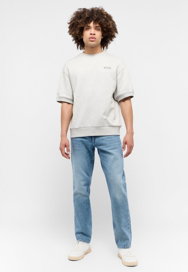 MĘSKA KOSZULKA MUSTANG T-shirt Alvarado Whisper White Melange 1015668 2078