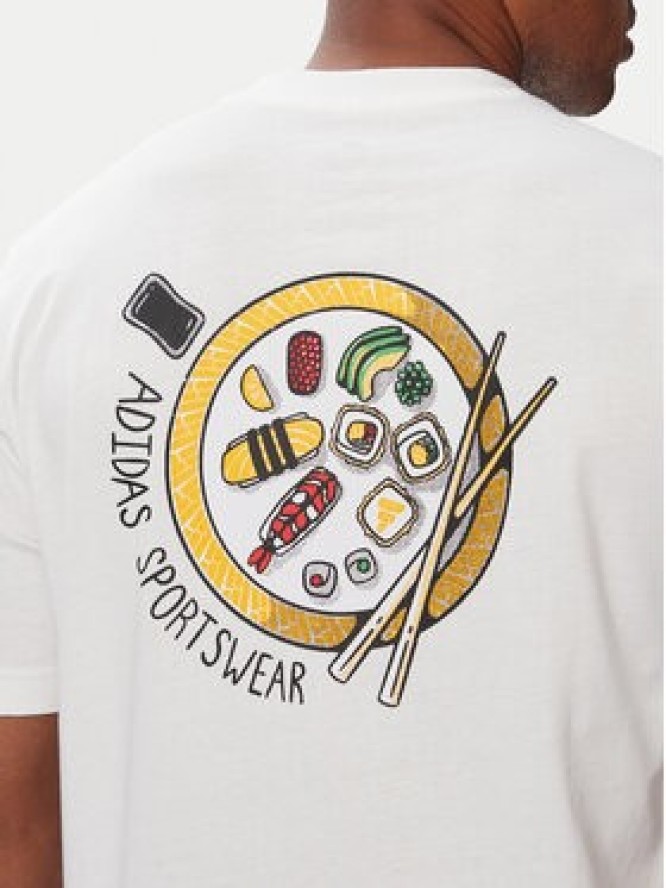 adidas T-Shirt Sushi Graphic KT9706 Biały Regular Fit