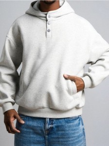 Bluza hoodie basic - szary