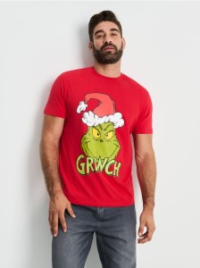 Koszulka z krótkim rękawem Grinch - czerwony