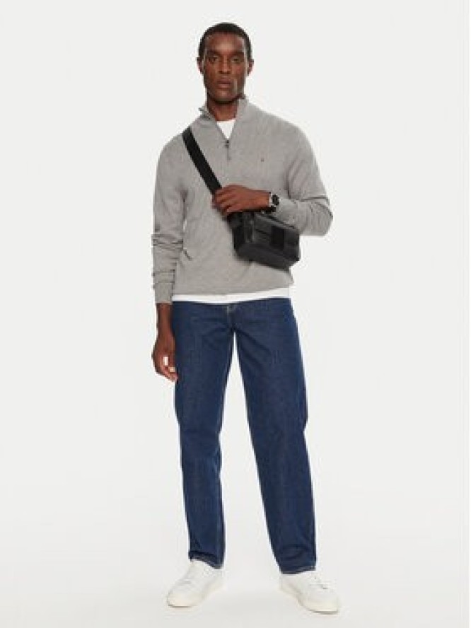 Tommy Hilfiger Sweter Essential MW0MW37331 Szary Regular Fit