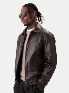 Guess Kurtka z imitacji skóry M6RL0A WJ260 Brązowy Regular Fit