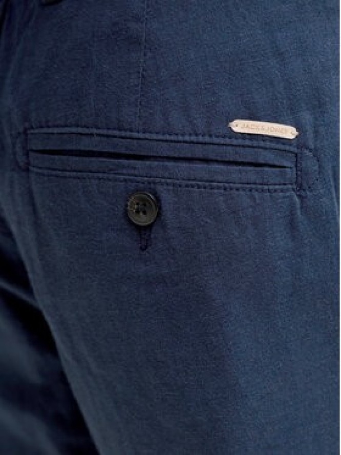 Jack & Jones Chinosy Stace 12248604 Granatowy Tapered Fit
