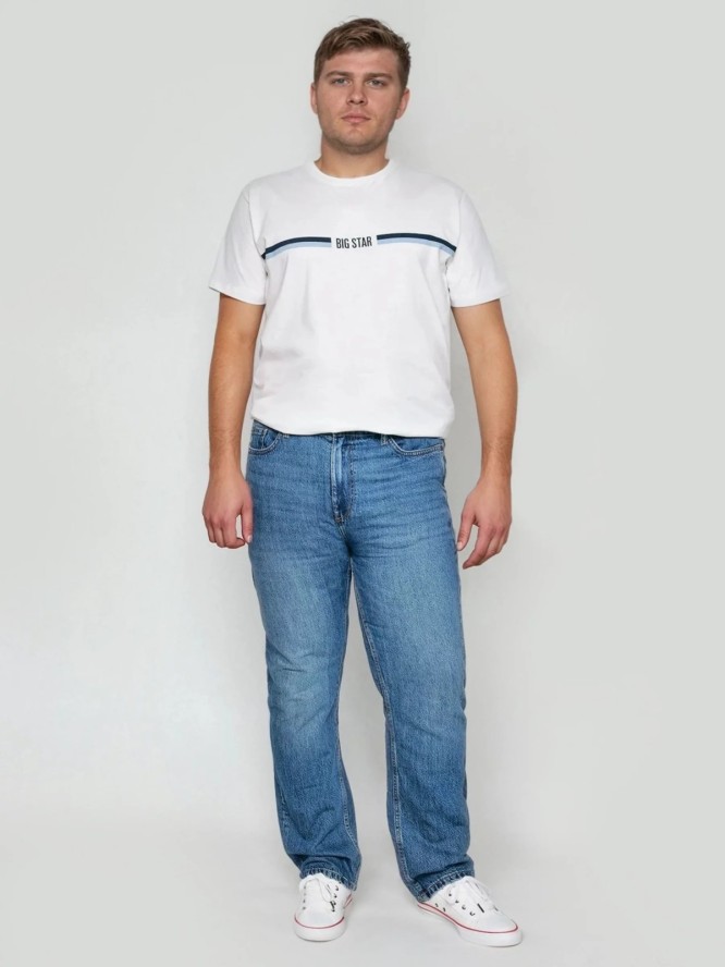 Jeansy męskie z prostą nogawką niebieskie Colt 334