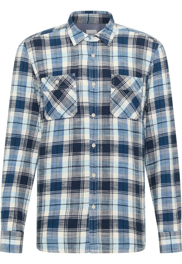 Męska Koszula MUSTANG Eastbridge Multicheck Blue 1014768 12552