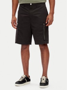 Michael Kors Szorty materiałowe CS5304THC2 Czarny Regular Fit